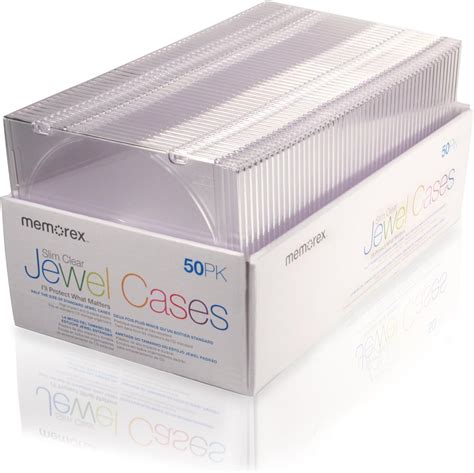 Memorex Slim Cd Dvd Jewel Cases Mm Pack Clear Amazon