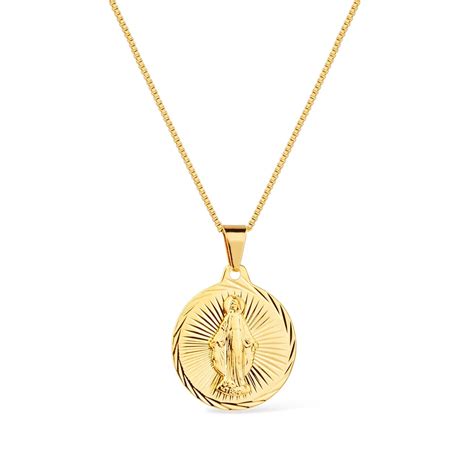 Colar Religioso Medalha Esp Rito Santo Banhado A Ouro 18K Semi J Ia De