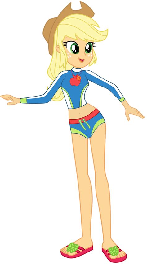 Equestria Girls Applejack Beach By Ajosterio On Deviantart