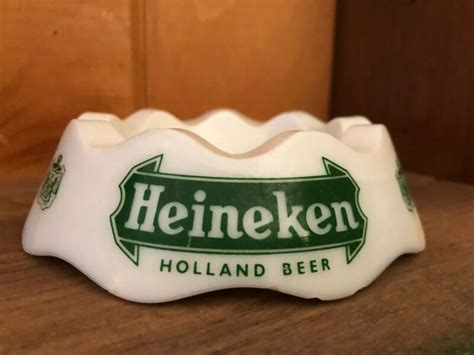 Vintage Opalex Heineken Advertising Ashtray Made In France Antique