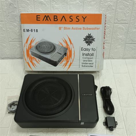 Jual Subwoofer Kolong Jok Mobil Embassy EM 818 Shopee Indonesia