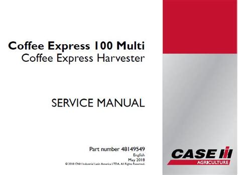 Case Ih Multi Coffee Express Harvester Service Repair Manual