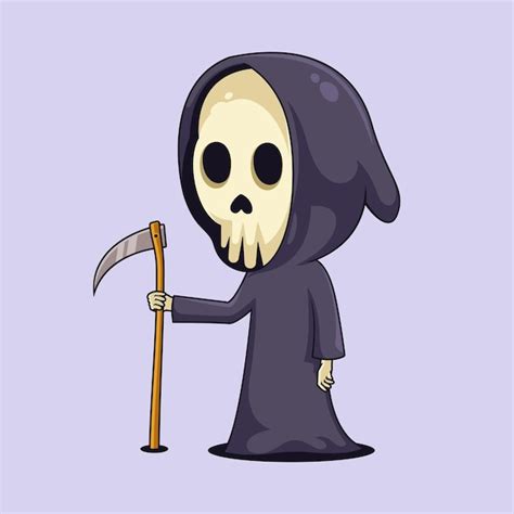 Premium Vector Grim Reaper Vector Halloween Character