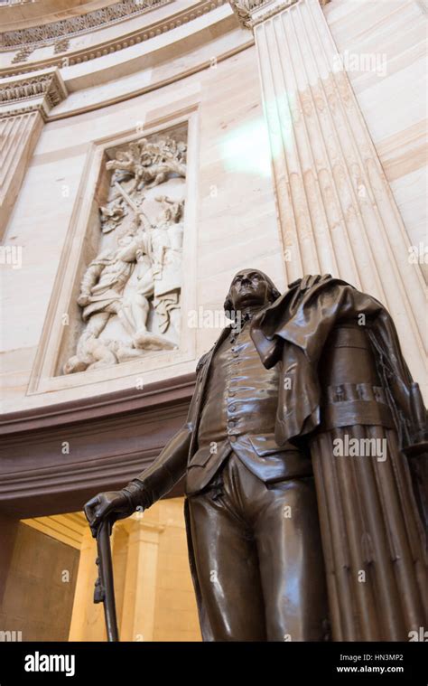 George Washington statue inside the United States Capitol Building dome ...