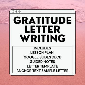 Letter Of Gratitude Expository Writing Practice Trong