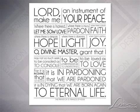 St. Francis of Assisi Prayer Inspiration Poster Print 8x10, 11x14 ...