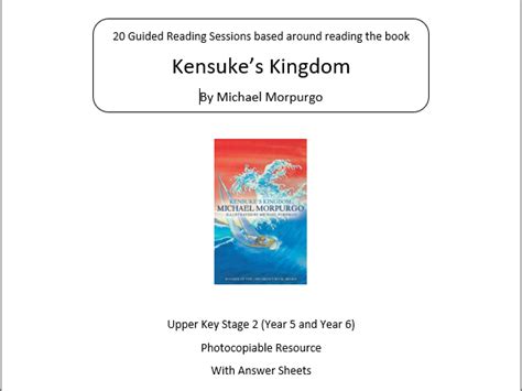 20 Photocopiable Sessions Ks2 Guided Reading For Kensuke S Kingdom By Michael Morpurgo