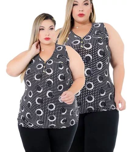 Kit 2 Blusas Femininas Plus Size Senhora Liganete MercadoLivre