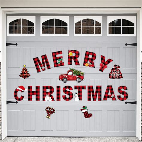 Large Christmas Garage Door Decorations Magnetic19 Pcs Christmas Garage Door