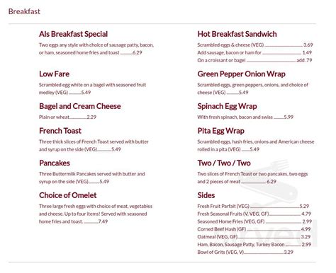 Als Deli Menu In Cleveland Ohio Usa