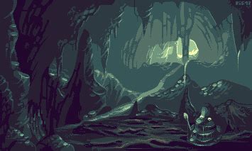 Pixel Art Cave Pixel Art Desktop Wallpaper Art Pixel Art Landscape Images