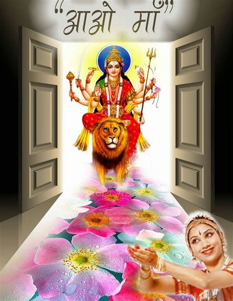 Cute Kanha Ji Welcome Mata Rani Beautiful Picture For Navratri