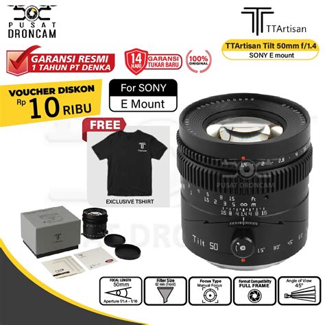 Jual Ttartisan Mm F Tilt Sony E Fullframe Fix Lensa Full Frame