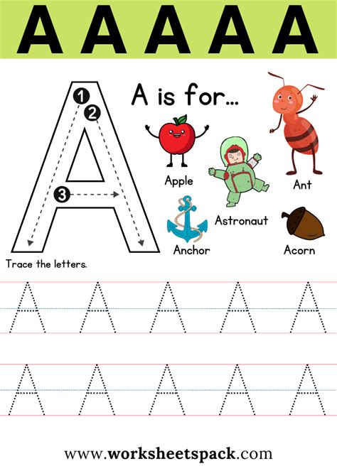 Free Letter A Printable Worksheets - worksheetspack - Worksheets Library