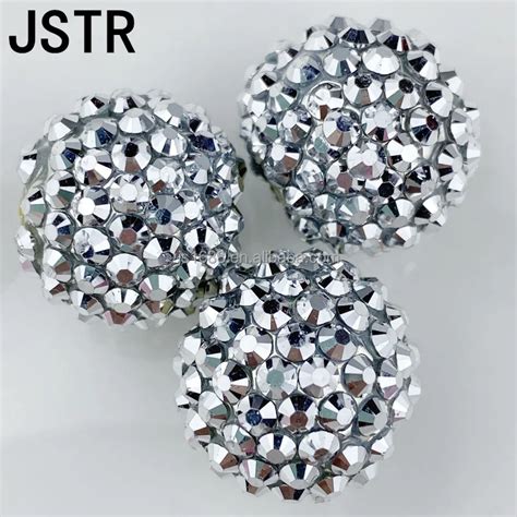 Factory Custom Color Mm Rhinestone Beads Resin Disco Chunky Bead