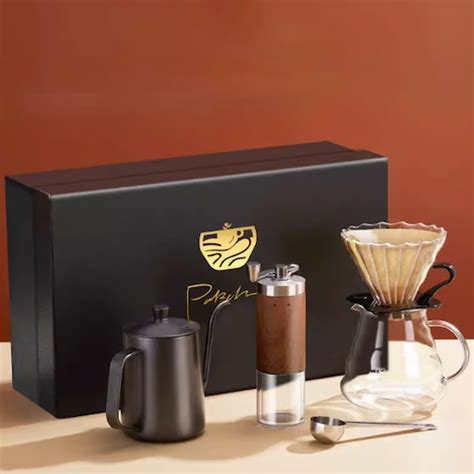 Customised 6 Pcs Pour Over Coffee Set With Logo Print Singapore