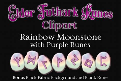 Rainbow Moonstone Elder Futhark Runes Set Graphic By Sapphirexdesigns