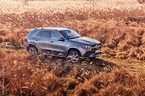 Luxury Mercedes Gle With X On A Dirt Road Through A Meadow V