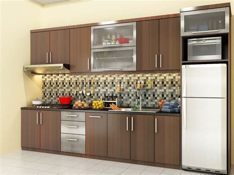 Desain Elegan Kitchen Set Lurus Minimalis