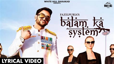 Watch Latest Haryanvi Official Lyrical Video Song Balam Ka System