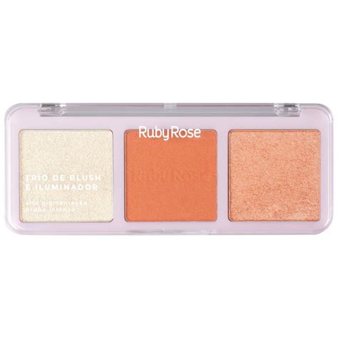 Trio De Blush E Iluminador Hl B Bh Hbf Rubyrose