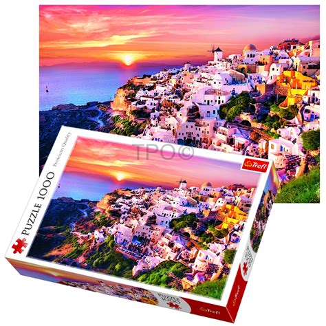 Trefl 1000 Piece Adult Large Sunset At Santorini Greece Jigsaw Puzzle