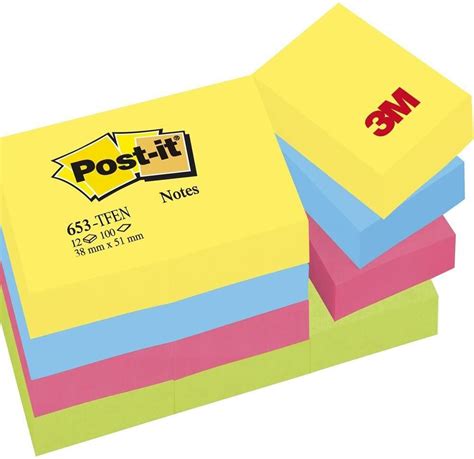 Karteczki Samoprzylepne Post It Paleta Energetyczna 38 51mm 12 100 Kart