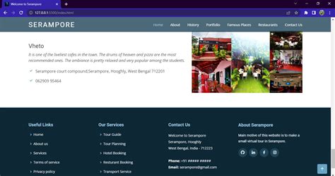 GitHub - sreeparnaray/Welcome_to_Serampore: This is a sample of my frontend web design work. The ...