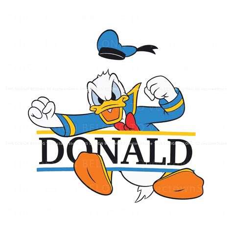 Funny Donald Duck Disney Character Svg