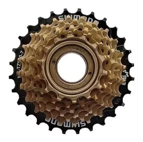 Catraca Roda Livre Bike Shimano Tz V Rosca D Mtb Cor Dourado