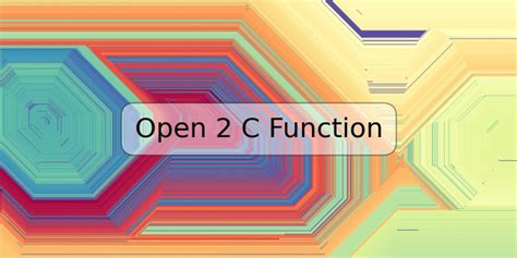 Open 2 C Function TRSPOS