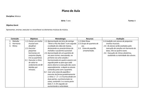 Plano De Aula Ppt