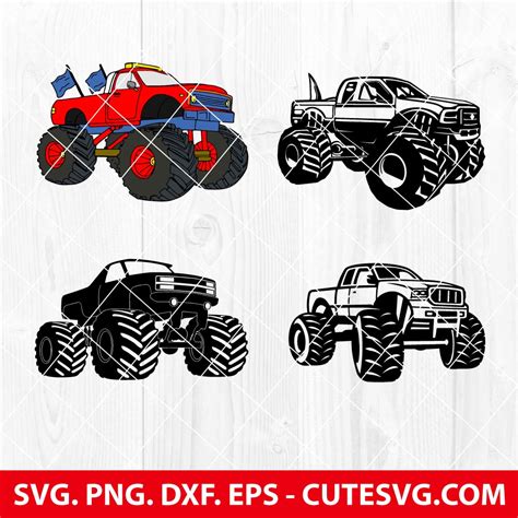 Monster Truck Svg Bundle Sport Truck Svg Off Road Svg Truck Svg The