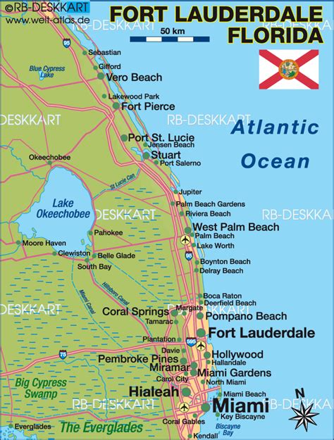 Map Of Fort Lauderdale Region Region In United States Welt Atlasde