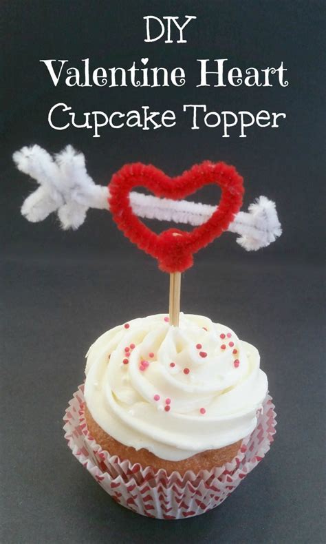 DIY Valentine Heart Cupcake Topper - My Pinterventures