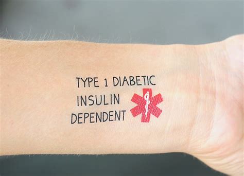 Type Diabetes Insulin Dependent Medical Alert Temporary