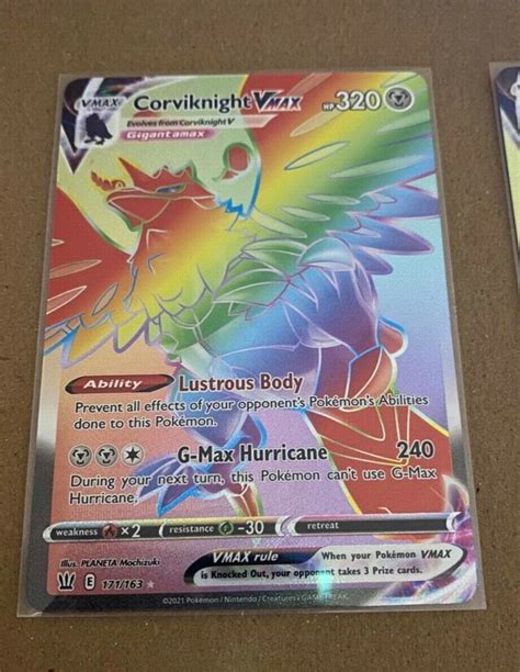 Mavin Pokemon Battle Styles Corviknight And Victini Vmax Rainbow