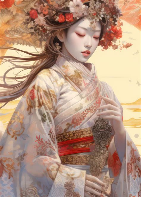 Amaterasu Poster Picture Metal Print Paint By Yabuki Displate