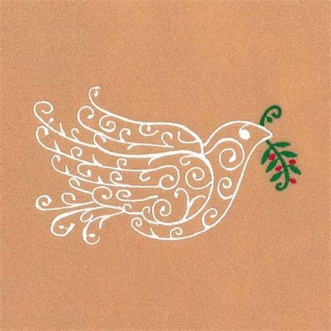 Winter Filigree Dove Machine Embroidery Design | Embroidery Library at GrandSlamDesigns.com