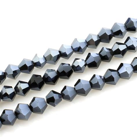 Premium Crystal 5mm Bicone Beads Hematite