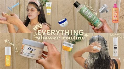 My Everything Shower Routine🛁🫧🎀 Haircare Bodycare And Skincare🌟 Youtube