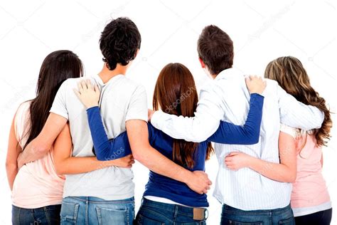 Group of friends hugging — Stock Photo © andresr #11252239