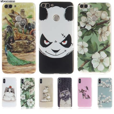 TPU caso flor gato Panda casos de teléfono para Huawei P10 Lite P20 Pro