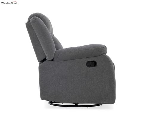 Buy Avalon Fabric Seater Revolving Manual Recliner Chair Grey At