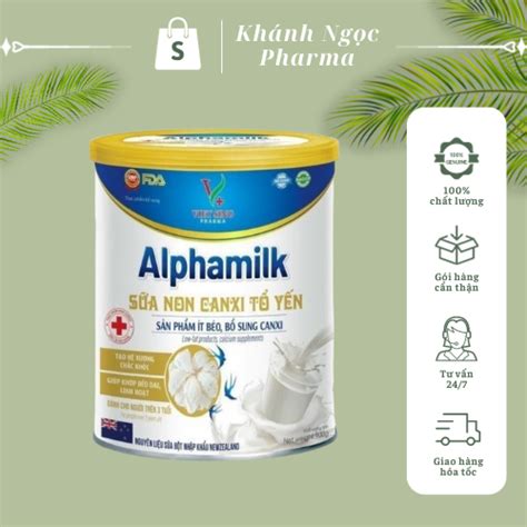 Alphamilk Sữa Non Canxi Tổ Yến giúp tăng cường miễn dịch, bổ sung Canxi ...