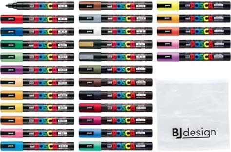 Posca Paint Marker Pen PC 3M 24 Colors Full Set With Original Pouch