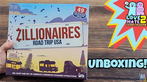 Unboxing Of Zillionaires Road Trip Usa From Big Potato Games Youtube