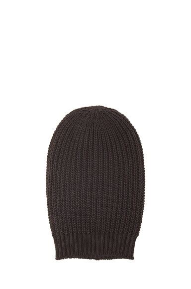 Rick Owens Ribbed Beanie In Black Fwrd