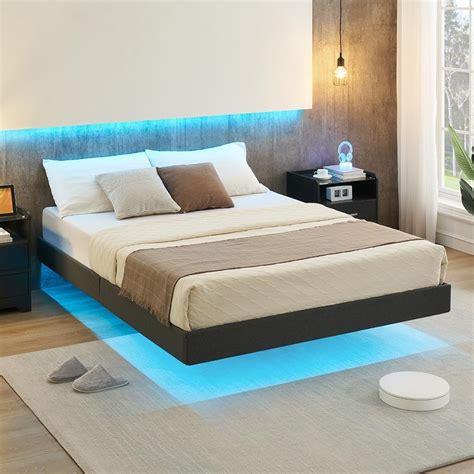 Amazon Garveehome Queen Size Floating Bed Frame With Led Lights