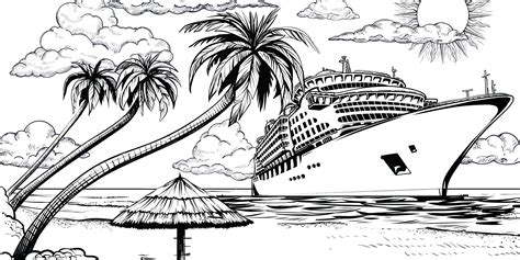 Carnival Cruise Ship Coloring Pages